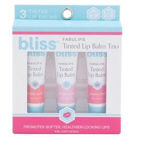 Bliss Fabulips Tinted Lip Balm Set - Nude, Glow, Pink